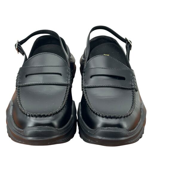 AKIKOAOKI Demi Platform Loafer Black × Black Faux Leather 8.5 Womens School Girl - Picture 2 of 8